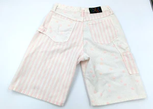 Vintage 90s Steel Jeans High Rise Denim Women's Shorts Size 8 Made In USA Floral - Picture 1 of 14