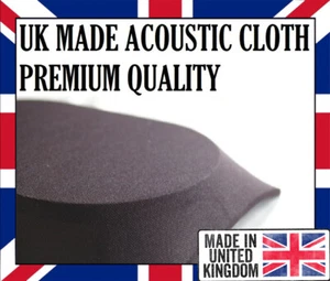 BLACK PROFESSIONAL ACOUSTIC SPEAKER CLOTH / FABRIC - PREMIUM QUALITY MANY SIZES - Picture 1 of 5