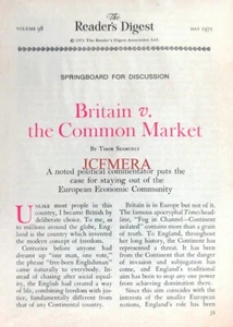 'Britain v the Common Market' : Original 1971 Magazine Cutting - Picture 1 of 1