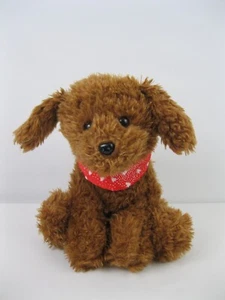 Labradoodle Plüschtier 11 Zoll Welpe Hund Walmart braun Stofftier Spielzeug rotes Bandana gebraucht, in einwandfreiem Zustand - Bild 1 von 13