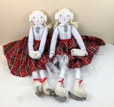 muñecas navideñas en tela