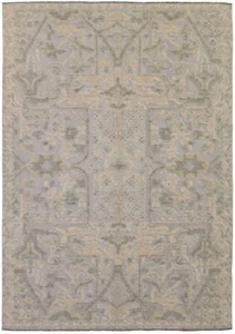 Modern Designer Teppich aus Echte Wolle Relief Design 180 x 255 cm Beige Farbe - Bild 1 von 14