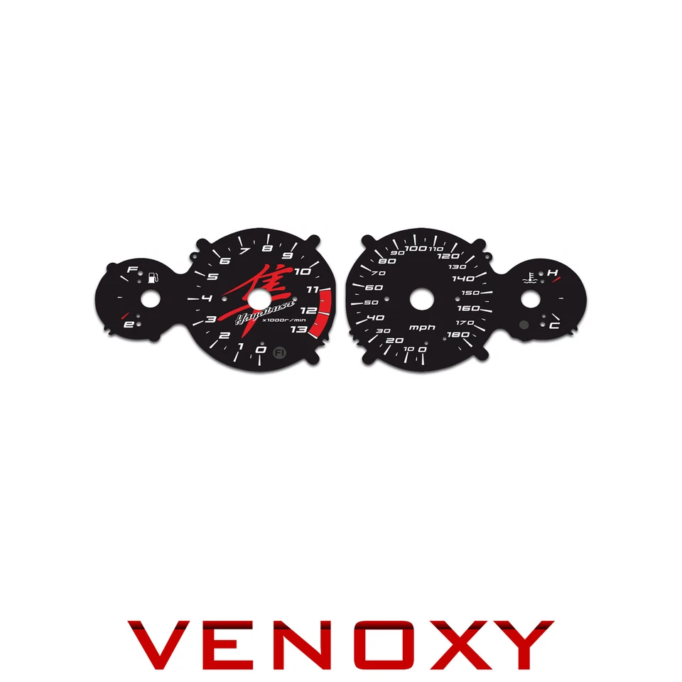 Suzuki GSX 1300 R Hayabusa 2008-2011 Gauge Faces MPH PRETO - Imagem 1 de 1