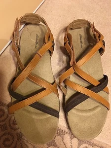 SANDALI SCARPE DONNA EDDIE BAUER IN PELLE MISURA 8,5 M con cinturino  - Foto 1 di 6