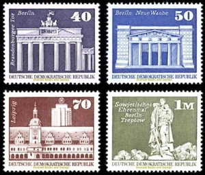 EBS East Germany 1973 - Buildings - Aufbau in der DDR (IV) - Mi. 1879-1882 MNH** - Picture 1 of 5