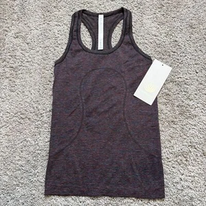 Lululemon NWT Swiftly Tech Racerback Tank Multi Stripe Gym Size 4 - Picture 1 of 7