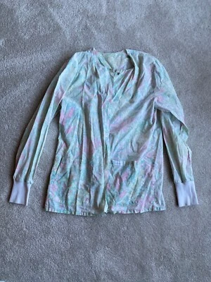 Abrigo de laboratorio Landau talla mediana blanco con estampado floral Foto 1 de 2