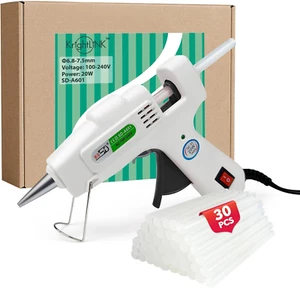Hot Glue Gun Kit with 30 Glue Sticks, Fast Preheating Hot Melt, High Temp for Sc - Picture 1 of 12
