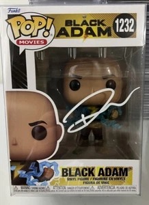 Funko Pop Black Adam 1232 Dwayne The Rock Johnson Signed Auto Cos Pro Cert - Picture 1 of 6