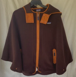 Poncho Patagonia Polar Adulto M/L Synchilla Cremallera Completa Marrón Naranja Raro - Imagen 1 de 6