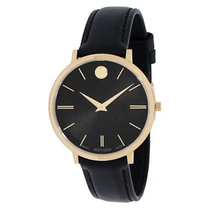 Reloj de cuarzo para mujer Movado 0607091 ultra delgado esfera negra - Imagen 1 de 4