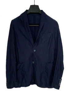 MARIANO NAPOLI Sz 38 48it Unlined Patch Pocket Navy Sport Coat - Made in Italy - Picture 1 of 13