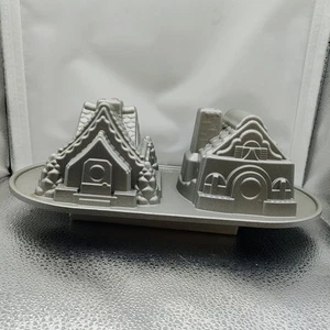 Nordic Ware Lebkuchenhaus Duett Pfanne Aluminiumguss 8 Tassen Urlaub Backen - Bild 1 von 13