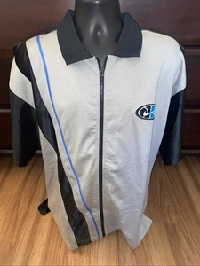 Vtg 80s/90's Nike Heavy Short Sleeve Full Zip Warm-up Shirt Size XL - Picture 1 of 7