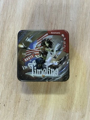 Timeline Americana Trivia Card Game by Asmodee in Raised Tin Box Unsealed - Image 1 of 4