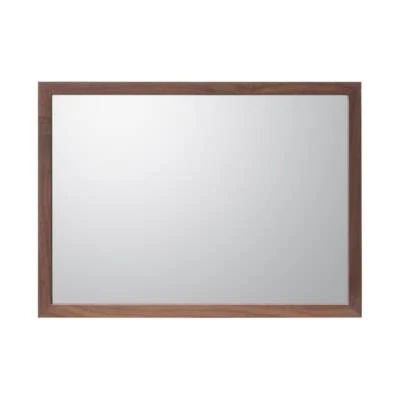 MUJI Wall attachable Mirror Small Walnut wood 44505168 - Image 1 of 4
