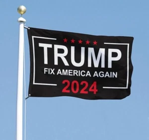 Trump 2024 Fix America Again Flag 3x5 Ft Outdoor Fade Resistant - Picture 1 of 7