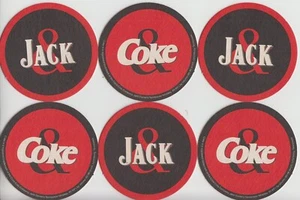 Coke Cola and Jack Daniel's set of 6 Coasters NOS - Picture 1 of 1