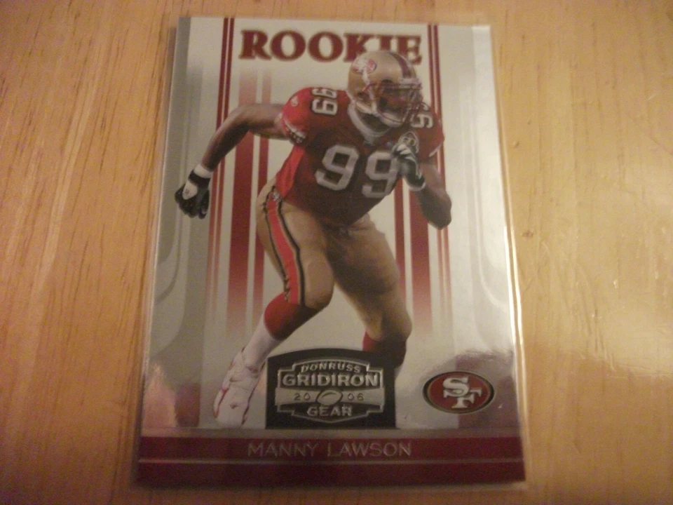 2006 Donruss Gridiron Gear SP Rookie /599 Manny Lawson - Image 1 of 1