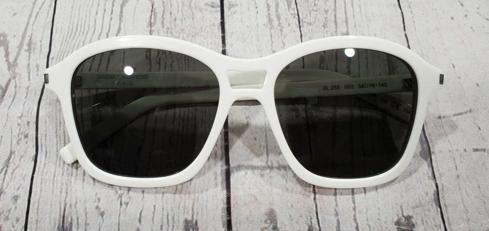 Gafas de sol Saint Laurent SL258 003 blancas grises SL 258 54-18-145 UNISEX Foto 1 de 4
