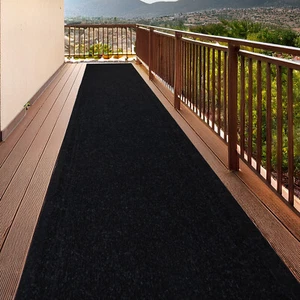Tappeto runner esterno antiscivolo basso profilo leggero a righe design antracite - Foto 1 di 3