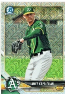 2018 BOWMAN CHROME JAMES KAPRIELIAN MOJO REFRACTOR ATHLETICS A'S - Picture 1 of 2