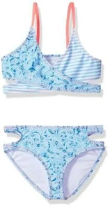 Jantzen Little Girls Size 5 NEO Nautical Bikini Maze Print UPF 50+ New $38 - Picture 1 of 10