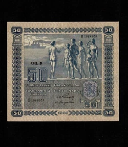 Finlandia 50 Markkaa 1939 P-72a * XF * Litt D. * - Foto 1 di 2