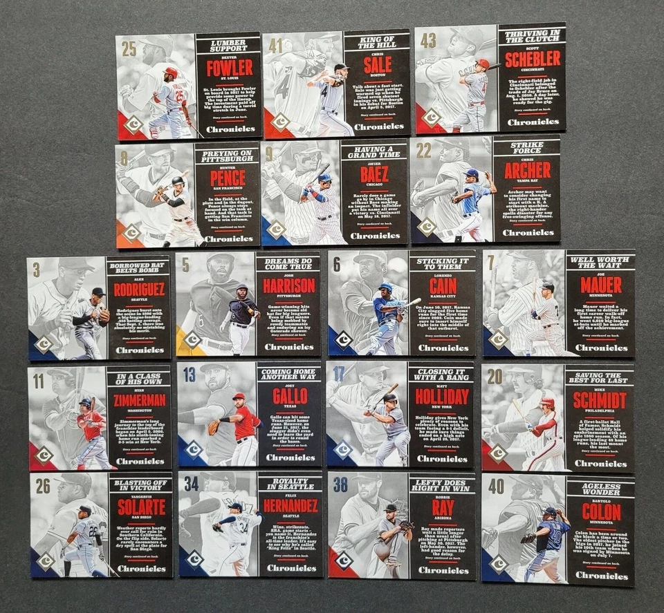 2017 Panini Chronicles Baseball Cards Your Pick Complete your Set - Image 1 of 1