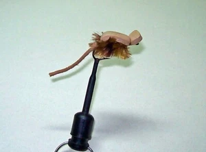 1ea. Super Float Tan Rick's Morrish Mouse Flies Size 1 Trout Bass Fly Fishing - Picture 1 of 6