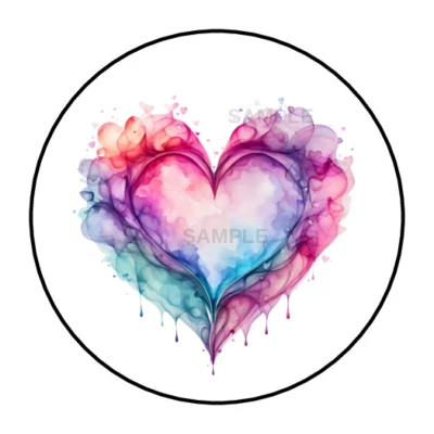 五颜六色的心情人节贴纸标签信封密封派对礼物 — 第 1/2 张图片