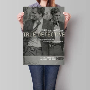True Detective Poster TV Series M. McConaughey W. Harrelson 16.6 x 23.4 in (A2) - Zdjęcie 1 z 4