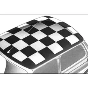 Juego de calcomanías de techo cuadradas blancas para uso clásico Mini 1959-2000 con techo de color oscuro - Imagen 1 de 2