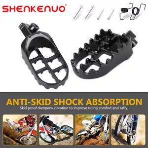 Foot Pegs For Honda XR100R XR100 XR80R XR80 XR75R XR75 XR50R Dirt Bike (Black) - Foto 1 di 11