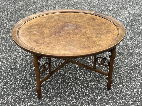 Baker Michael Taylor Far East Collection Burl Walnut Coffee Table Cover