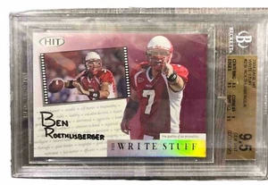 BEN ROETHLISBERGER 2004 SAGE HIT 2 OF 15 Rookie RC BGS 9.5 PITTSBURGH STEELERS - Picture 1 of 2