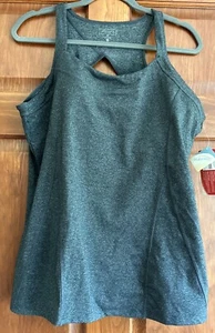 NEW Athleta Conscious Crop Sports Bra Womens 2X Gray Athleisure Yoga - Picture 1 of 8
