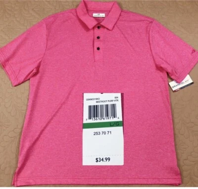 NEW..MEN LARGE GRAND SLAM ON COURSE  GOLF POLO(HEATHER BEETROOT) - Image 1 of 4