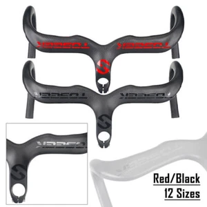 TOSEEK Carbon Fiber Road Bike Handlebar Drop Integrated Bar Stems 400/420/440mm - Bild 1 von 12