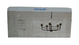 KICHLER Carlo 23 in. 5-Light Black Transitional Shaded Circle Chandelier - Picture 1 of 2