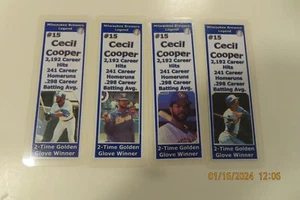 Milwaukee Brewers / Cecil Cooper Lesezeichen-Set - Bild 1 von 2