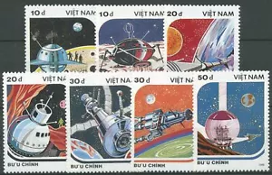 Vietnam 1988 Día de los Cosmonautas: naves espaciales 1950/56 A sin usar - Imagen 1 de 1