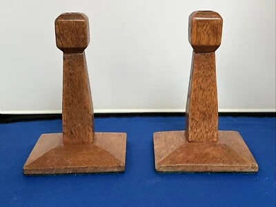 CANDELABROS DE MADERA VINTAGE MEDIADOS DE SIGLO Foto 1 de 4