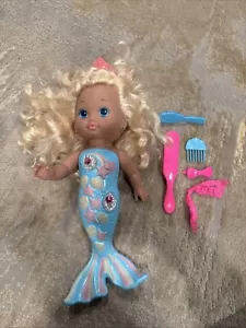 VTG Mattel Lil Miss Mermaid Rooted Hair 15 inch With Accessories Not Worki Read - Picture 1 of 10