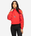 New Adidas Originals Women's 3D Cropped Trefoil Hoodie Jacket  ~ Medium  #Gj7717
