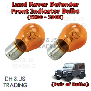 For Land Rover Defender Amber Front Indicator Bulbs Flash Bulb Tail Pair (00-08) - Picture 1 of 1