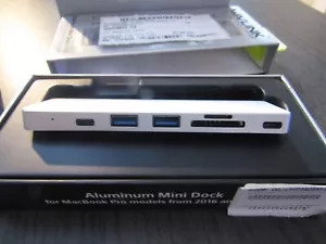Adaptador concentrador Wavlink aluminio Thunderbolt 3 USB-C para Macbook Pro 2016 y posteriores - Imagen 1 de 10