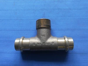 VS194-Viega Sanpress T Stück 18mm - 3/4"AG - 18mm Model 2217.1 Nr 281328 aus Rtg - Bild 1 von 1