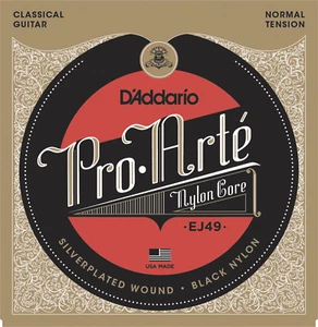 D'Addario EJ49 Pro-Arte Black Nylon classical guitar strings, NormalTension - Picture 1 of 3