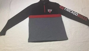 Chicago Bulls Quarter Zip Pullover Mens Medium NBA - Picture 1 of 4